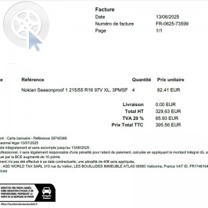 pneu occasion NOKIAN 215/55 R16 97V XL 4 saisons  dpt 94 