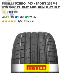 pneu occasion PIRELLI MFS dpt 44 